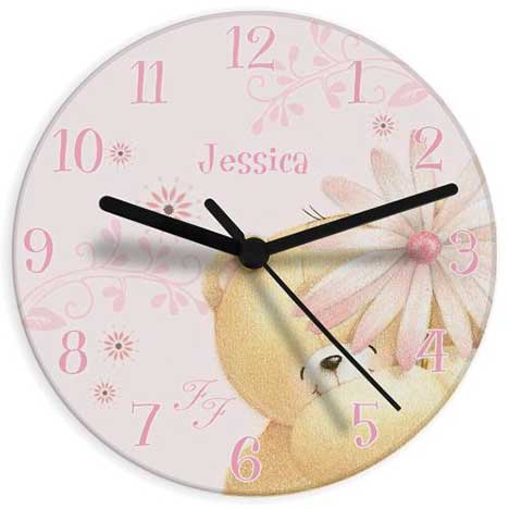 Personalised Forever Friends Big Flower Clock £20.99